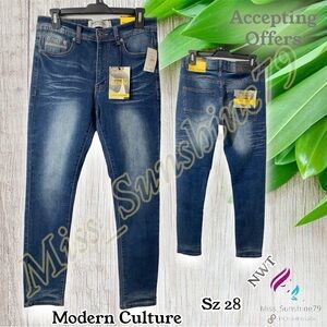 Modern Culture Premium Denim NEW - Sz 28 - skinny fit Jeans -performance denim